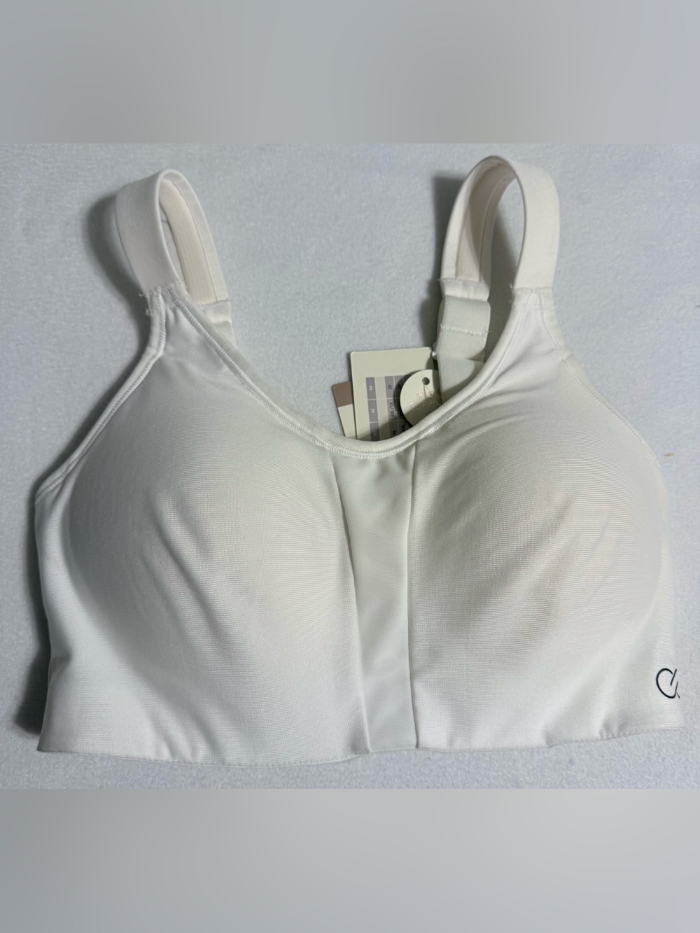 New Calia Go All Out Athletic Bra. White. 32X.